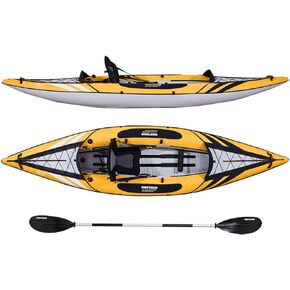 Driftsun Almanor Inflatable Kayak - Inflatable Touring Kayak - Inflatable 1 and 2 Person Kayaks for Adults with EVA Padded Seats, High Back Support, Paddles, Pump (1 Person, 2 Person, 2 Plus 1 Child)