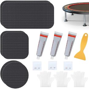 Trampoline Stakes, Trampoline Patch Repair Kit 3 Sizes Patches | Repair Trampoline Mat Tear or Hole in a Trampoline Mat