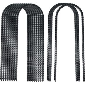 12"x3" Trampolines Wind Stakes 12 Pack U-Shaped Ground Anchors Heavy Duty Ground Wind Stakes for Soccer Goals, Camping Tents, Huge Garden Decoration