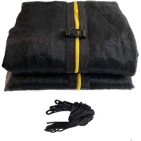 Zoyemone 12/14/15FT Replacement Trampoline Safety Net Fits for Round Frames Using 6 Curved Pole with Top Ring Enclosure Systems (Net Only)