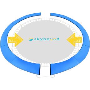 وسادة أمان الترامبولين البديلة العالمية من SkyBound - غطاء زنبركي يناسب إطارات مقاس 8 أقدام و10 أقدام و12 قدمًا و14 قدمًا و15 قدمًا - مريحة وتدوم طويلاً ومقاومة للماء