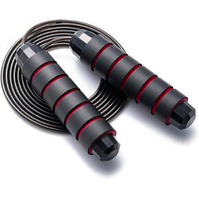 BOOMIBOO Jump Rope, Adjustable Jump Ropes,Skipping Rope Tangle-Free Rapid Speed with Ball Bearings for Women Men Kids,Exercise & Slim Body Jumprope at Home School Gym