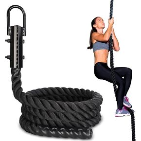 Get Out! Workout Fitness Training Climbing Rope in Black – Battle Rope for Kids & Adults Outdoor & Indoor Gym Exercise