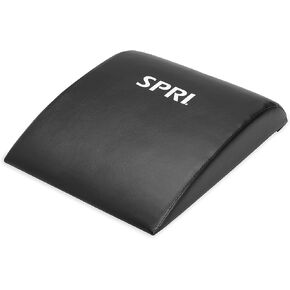 SPRI Ab Mat - Workout Mat Accessory for Abdominal Exercises, Sit-Ups, Crunches, Push-Ups, Core Training, and More - Portable Padded Shaped Mat with Curved Back Support for Toning Abs,Black