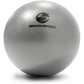 Core Ball for Core Strengthening, 8" Small Exercise Ball, Home Gym Workout Equipment for Yoga, Pilates, Fitness, Lightweight Durable & Easy to Grip, Inflation Straw and Plug Included, Silver