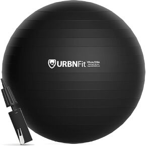 كرة التمرين URBNFit - كرة اليوغا بأحجام متعددة للتمرين والحمل والاستقرار - كرة التوازن السويسرية المضادة للانفجار مع مضخة سريعة - كرسي كرة اللياقة البدنية للمكتب والمنزل وصالة الألعاب الرياضية in Kuwait