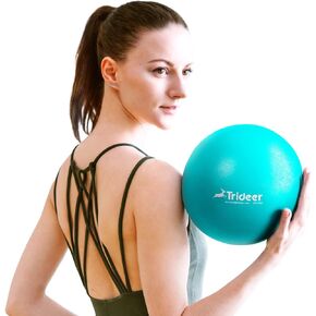 Trideer Pilates Ball 9 Inch Core Ball, Small Exercise Ball with Exercise Guide Barre Ball Bender Ball Mini Yoga Ball for Pilates, Yoga, Core Training, Physical Therapy, Balance, Stability, Stretching