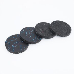 Exercise Equipment Mat with High Density Rubber - Rubber Anti Vibration Pads - Protect Floor for Treadmills, Exercise Bikes 4.7" x 0.6" Black (4pack)