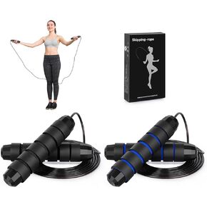 Jump Rope with Calorie Counter, Tangle-Free Rapid Speed Jumping Rope Cable with Ball Bearings for Women,Men,Kids,Adjustable Steel Skipping Rope with Foam Handles for Fitness,Home Exercise