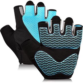 sunnex Gym Gloves, Workout Gloves, Fingerless Gloves for Weightlifting, Lightweight Breathable Fitness Gloves, Sports Gloves for Training Lifting Weight Cycling Climbing Rowing