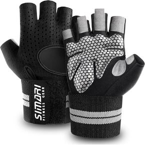 SIMARI Workout Gloves Men and Women Weight Lifting Gloves with Wrist Wraps Support for Gym Training, Full Palm Protection for Fitness, Weightlifting, Exercise, Hanging, Pull ups