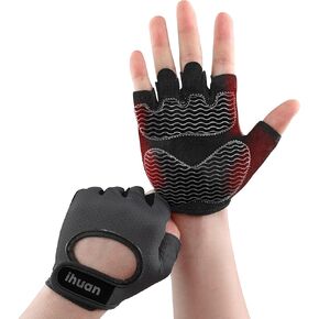 ihuan Lightweight Breathable Workout Gloves - Partition Palm Protection Gym Gloves | Enhance Grip Weight Lifting Gloves for Exercise | Fitness | Cycling Men & Women