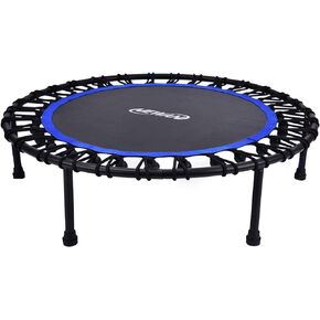 Newan 40"-48" Silent Mini Trampoline Fitness Trampoline Bungee Rebounder Jumping Cardio Trainer Workout for Adults-Max Limit 330lbs