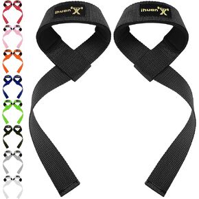 ihuan Wrist Straps for Weight Lifting - Lifting Straps for Weightlifting | Gym Wrist Wraps with Extra Hand Grips Support for Strength Training | Bodybuilding | Deadlifting