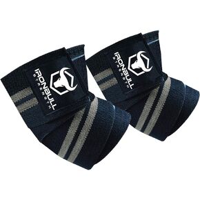 Elbow Wraps (1 Pair) - 40" Elastic Elbow Support & Compression - For Weightlifting, Powerlifting, Fitness, Cross Training & Gym Workout - Elbow Straps for Weight Lifting