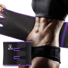RIYA Waist Trimmer Sweat Waist Trainer for Women Waist Sweat Belt Band Belly Stomach Wrap