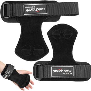 Wrist Straps for Weightlifting with Wrist Wraps,Leather Weight Lifting Wrist Wraps Grip Assistance Deadlift Straps Workout Gym Straps for Men and Women in Kuwait