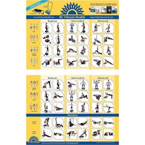 Full Body Vibration Poster Whole Body Vibration Plate Exercise Chart Workout Poster for Vibration Plate Exercise Machine