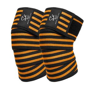 2 Pack Knee Wraps for Weightlifting with Strap - Flexible Support for Men & Women, for Powerlifting, Squats, Leg Press, and Cross Training, 72 Inches