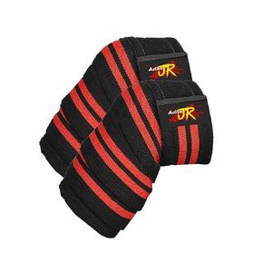 لفافات الركبة النشطة من JR لرفع الأثقال، القرفصاء، صالة الألعاب الرياضية، الألم، WOD، التدريب المتقاطع، رفع الأثقال، واقي الركبة، دعم الركبة المطاطي للرجال/النساء in Kuwait