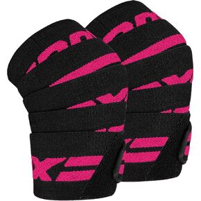 RDX Knee Wraps Pair Weightlifting, 78" Elasticated Straps for Gym Workout Fitness Squats Powerlifting Leg Press Bodybuilding