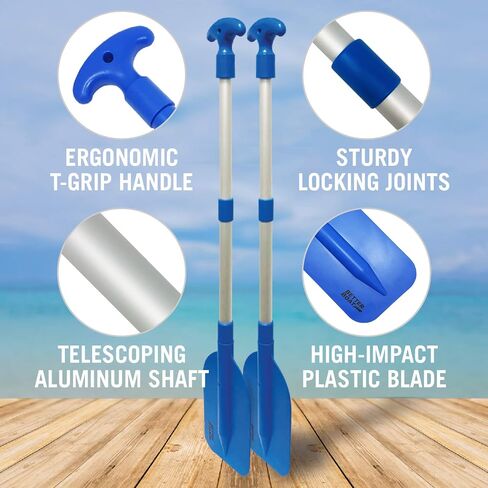 Boat Paddle Telescoping Plastic Collapsible Oar, Kayak, Jet Ski, Rafting, Mini Canoe Paddles, Tubing Floats, Rowing Safety Accessories for Kids and Adults in Saudi Arabia