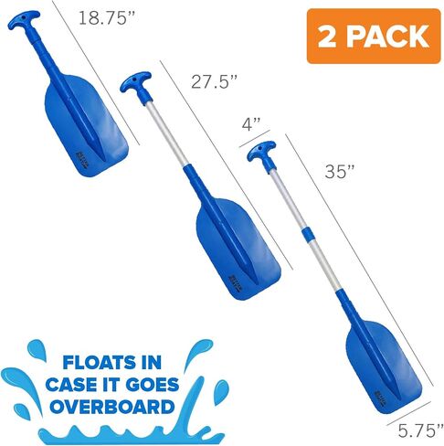 Boat Paddle Telescoping Plastic Collapsible Oar, Kayak, Jet Ski, Rafting, Mini Canoe Paddles, Tubing Floats, Rowing Safety Accessories for Kids and Adults in Saudi Arabia