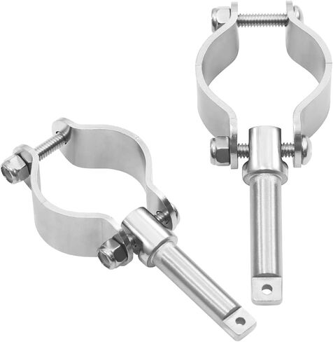 Lttpma 2 قطعة 316 مشبك من الفولاذ المقاوم للصدأ على Oarlocks أو Rowlocks، قارب Oarlock مقبس البحرية يخت كاياك in Kuwait