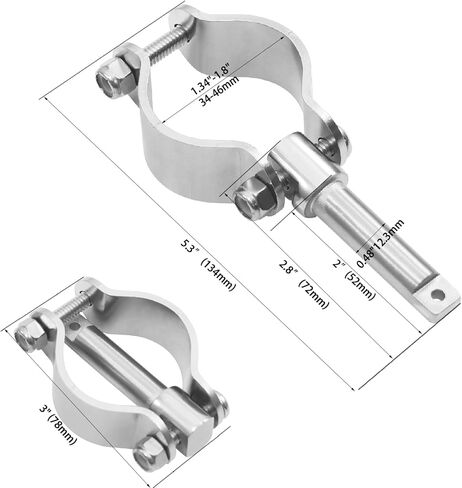 Lttpma 2 قطعة 316 مشبك من الفولاذ المقاوم للصدأ على Oarlocks أو Rowlocks، قارب Oarlock مقبس البحرية يخت كاياك in Kuwait