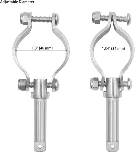 Lttpma 2 قطعة 316 مشبك من الفولاذ المقاوم للصدأ على Oarlocks أو Rowlocks، قارب Oarlock مقبس البحرية يخت كاياك in Kuwait