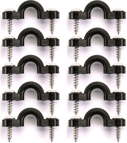 Borogo Kayak Pad Eye Kit, 10PCS Nylon Bungee Deck Loops Tie Down Pad Eye with 20 Screws for Boat Kayak Deck Rigging Kit in Kuwait