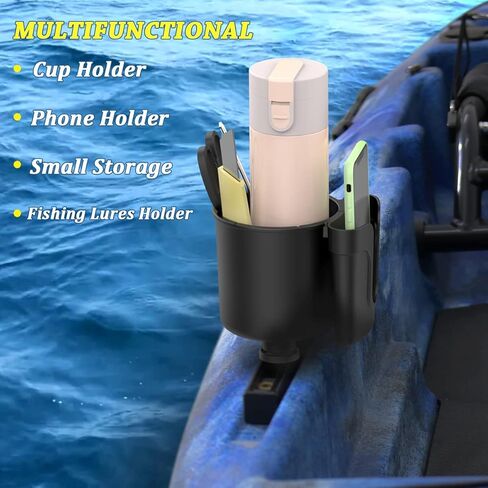 حامل أكواب الكاياك متعدد الوظائف، حامل الهاتف، أداة الصيد وتخزين الطُعم، حامل مشروبات حامل زجاجات الكاياك، ملحقات صيد الكاياك، تثبيت مسار الكاياك in Kuwait