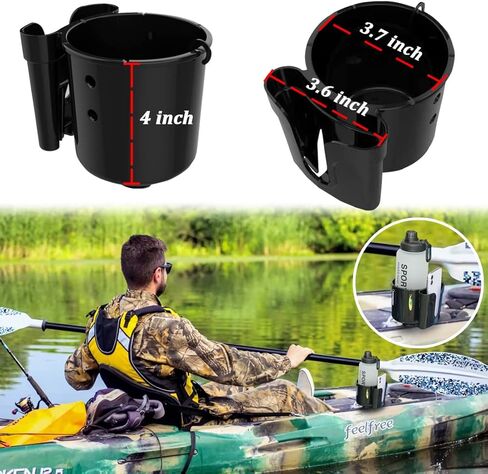 حامل أكواب الكاياك متعدد الوظائف، حامل الهاتف، أداة الصيد وتخزين الطُعم، حامل مشروبات حامل زجاجات الكاياك، ملحقات صيد الكاياك، تثبيت مسار الكاياك in Kuwait