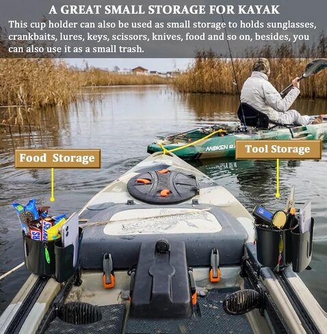 حامل أكواب الكاياك متعدد الوظائف، حامل الهاتف، أداة الصيد وتخزين الطُعم، حامل مشروبات حامل زجاجات الكاياك، ملحقات صيد الكاياك، تثبيت مسار الكاياك in Kuwait