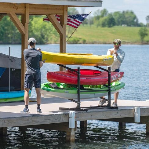 Teal Triangle Freestanding G-Watersport Kayak and SUP Outdoor Storage Rack, Heavy Duty Adjustable Weatherproof Stand in Saudi Arabia