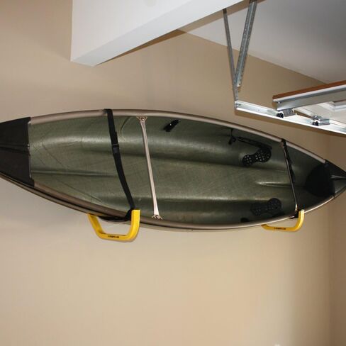 Suspenz Kayak Canoe SUP Storage Hanger for Garage Wall, Indoor Outdoor, Jay Rack, Yellow, (11-0001) in Saudi Arabia
