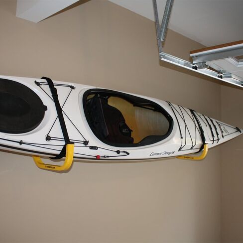 Suspenz Kayak Canoe SUP Storage Hanger for Garage Wall, Indoor Outdoor, Jay Rack, Yellow, (11-0001) in Saudi Arabia