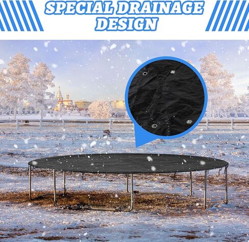 غطاء ترامبولين شتوي بطول 10 أقدام من Syhood، غطاء ترامبولين مستدير، غطاء حماية من ظل الشمس والثلج والمطر، مقاوم للمطر ومقاوم للأشعة فوق البنفسجية وغطاء ترامبولين مقاوم للجاذبية in Kuwait
