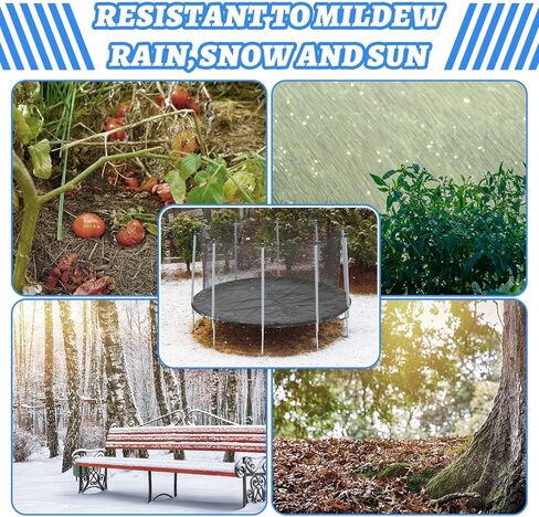 غطاء ترامبولين شتوي بطول 10 أقدام من Syhood، غطاء ترامبولين مستدير، غطاء حماية من ظل الشمس والثلج والمطر، مقاوم للمطر ومقاوم للأشعة فوق البنفسجية وغطاء ترامبولين مقاوم للجاذبية in Kuwait