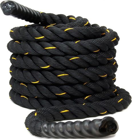 Serdios Battle Exercise Training Rope,30ft/40ft/50ft Length Battle Rope Exercise Workout Strength Training Undulation in Kuwait