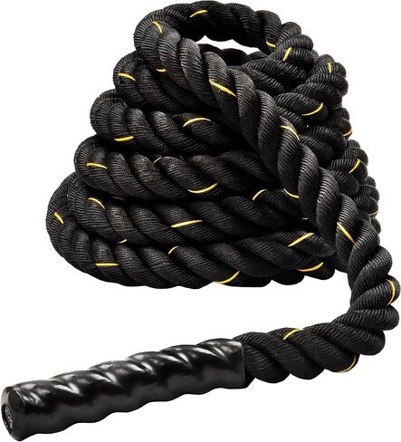 Signature Fitness Battle Rope 1.5Inch 2 Inch Diameter Poly Dacron 30 FT, 40 FT, 50 FT Length, Heavy Ropes for Home Gym and Workout in Saudi Arabia