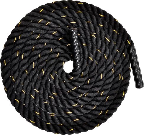 Signature Fitness Battle Rope 1.5Inch 2 Inch Diameter Poly Dacron 30 FT, 40 FT, 50 FT Length, Heavy Ropes for Home Gym and Workout in Saudi Arabia
