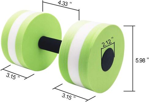 دمبل التمارين المائية من OSMOFUZE - مجموعة من 2 للتمارين الرياضية المائية واللياقة البدنية وتمارين حمام السباحة in Kuwait