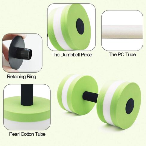 دمبل التمارين المائية من OSMOFUZE - مجموعة من 2 للتمارين الرياضية المائية واللياقة البدنية وتمارين حمام السباحة in Kuwait