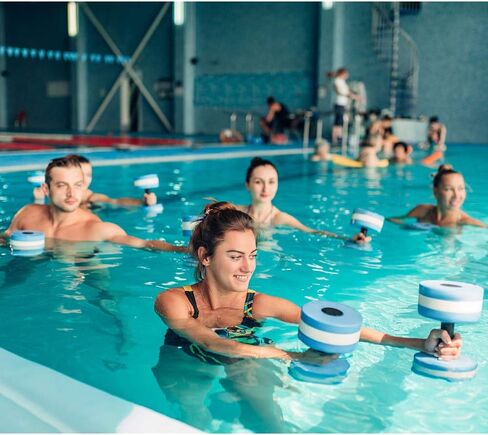 دمبل التمارين المائية من OSMOFUZE - مجموعة من 2 للتمارين الرياضية المائية واللياقة البدنية وتمارين حمام السباحة in Kuwait