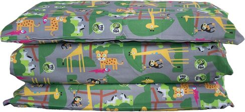 KinderMat، بسمك 1.5 بوصة، بساط مسند مكون من 4 أقسام، أحمر/أزرق، رائع للمدرسة والرعاية النهارية والسفر والمنزل، 100% مصنوع في الولايات المتحدة الأمريكية... in Saudi Arabia