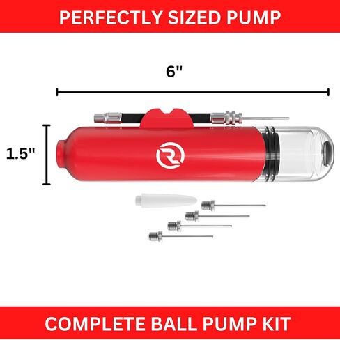 Ball Pump for Sports Balls - 5 Needles - Basketball Pump, Soccer Ball Pump - Air Pump for Balls, Volleyball, Football Accessories Equipment - Hand Pump for Inflatables - Never Lose Pin with Holder in Saudi Arabia
