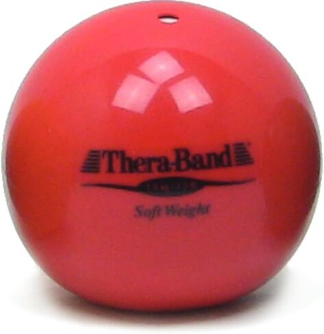 THERABAND وزن ناعم، قطر 4.5 بوصة، كرات مرجحة للبيسبول، كرات مرجحة للكرة اللينة، كرة محمولة باليد على شكل متساوي التوتر، قوة الكتف، الكفة الدوارة ومدرب الرمي، أحمر، 3.3 رطل in Saudi Arabia