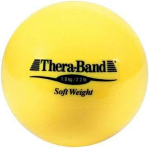 THERABAND وزن ناعم، قطر 4.5 بوصة، كرات مرجحة للبيسبول، كرات مرجحة للكرة اللينة، كرة محمولة باليد على شكل متساوي التوتر، قوة الكتف، الكفة الدوارة ومدرب الرمي، أحمر، 3.3 رطل in Saudi Arabia