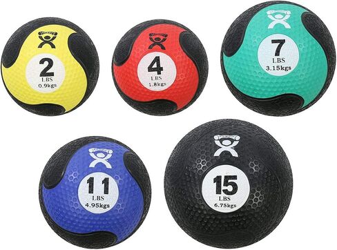 CanDo Rubber Medicine Balls, 2lbs, Yellow in Saudi Arabia